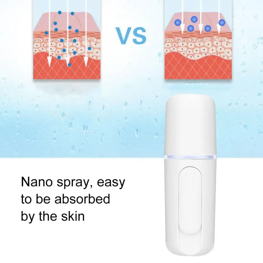 Мини Увлажняющий спрей для лица Nano распылитель холодной воды USB 20 мл переносной