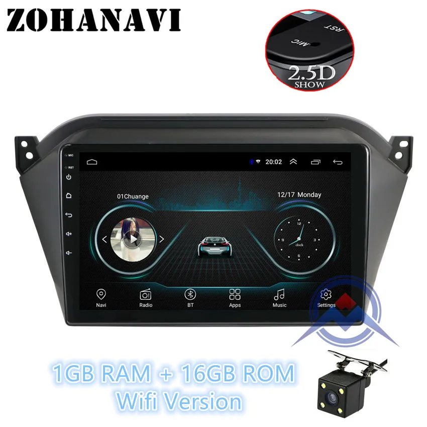 S2 Cam1G 16G ZOHANAVI 2.5D Android 9,0 автомобиль радио для JAC S5 автомобильный DVD gps для JAC S2 t40 gps-навигация, радио, стерео multimeida - Цвет: S2 Cam1G 16G