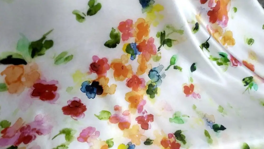 Лидер продаж Китайский стильное платье розовые цветы печатает fabric Brand стрейч