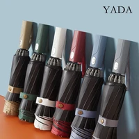 yada new 10k solid pure automatic umbrella rain sunnyrainy business umbrella for women men windproof folding umbrellas ys200170