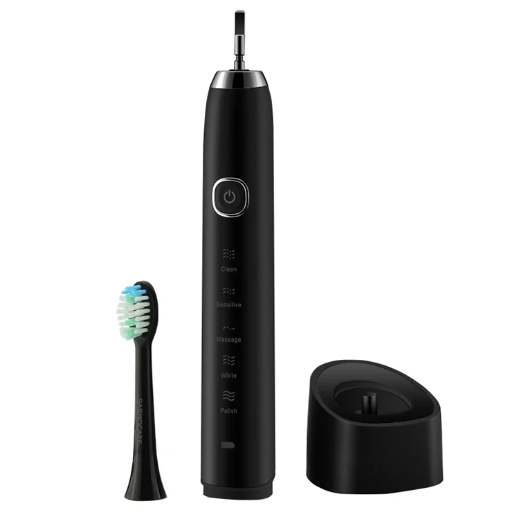 Sarmocare электрическая зубная щетка для взрослых USB Sonic перезаряжаемые зубные щетки с 3 сменными головками умный таймер водонепроницаемый
