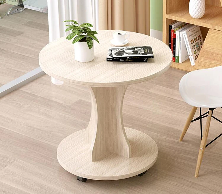 Простой современный подвижный угловой боковой столик журнальный для гостиной