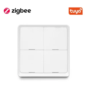 Смарт-переключатель Tuya Smart ZigBee, 4 набора, 12 режимов, кнопочный контроллер, поддержка концентратора