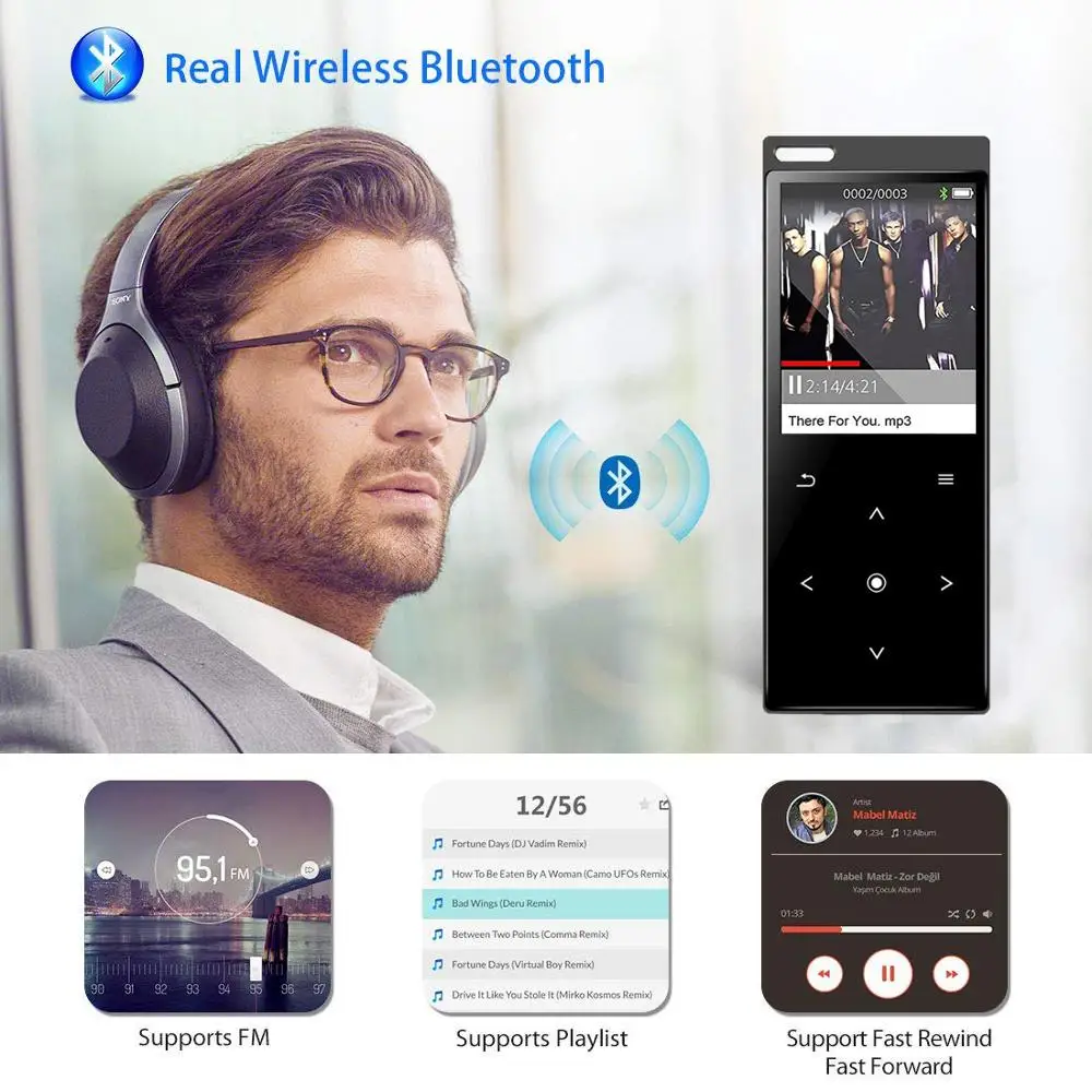 MP3-плеер с динамиком металлический Портативный HIFI музыкальный плеер с fm-радио электронная книга Спорт для Walkman Поддержка TF карты до 128 ГБ