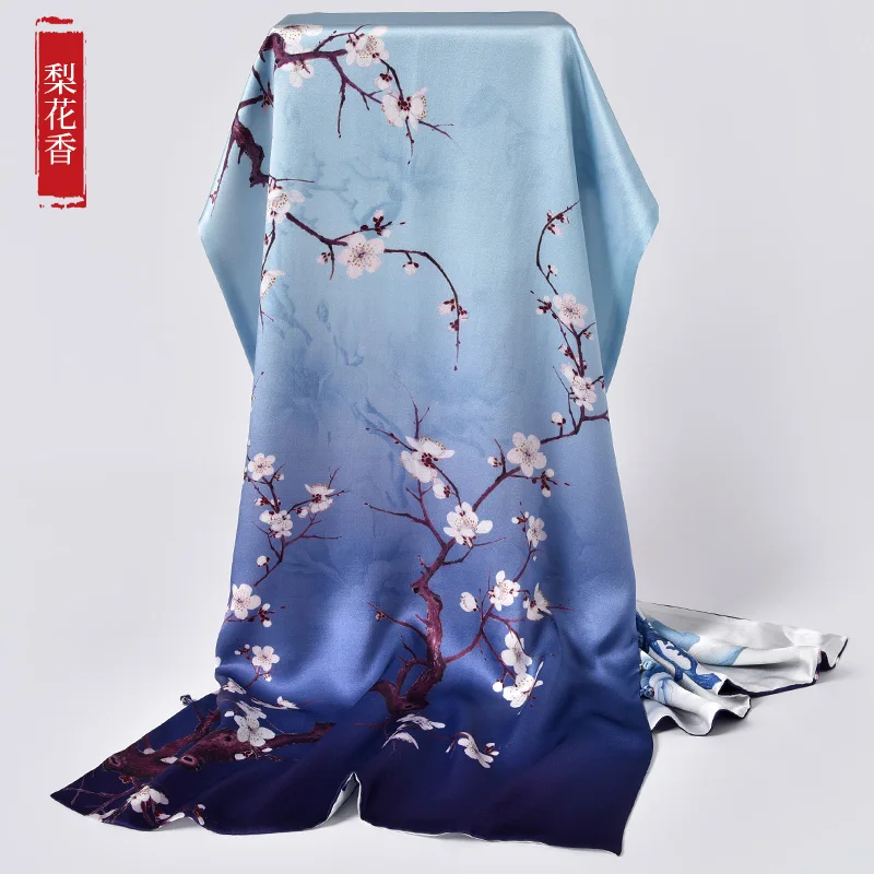 

★scarves female party cheongsam shawls age season Chinese wind restoring ancient ways mulberry silk scarves joker to mom