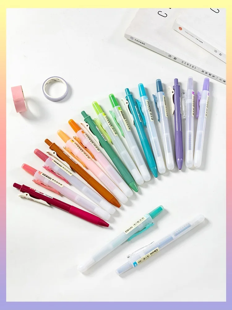 3/4pcs Rainbow Color Pens Set Click Type Multi Colorful Highlighter Marker Spot Liner for Drawing Painting Office School A6886