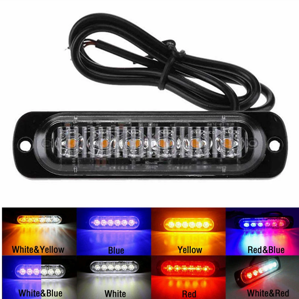 

Dc 12v-24v Led Ultra-thin Flashing Work Light Bar Flood Spot Offroad 4wd Car Suv Driving Fog Lamp Emergency Lights