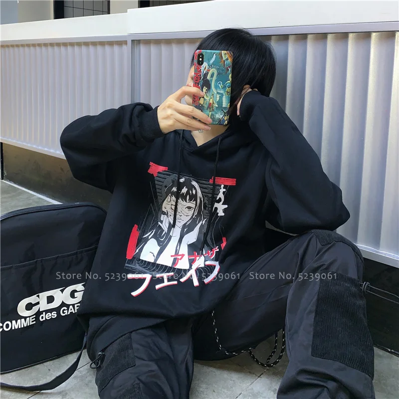 Женский и мужской свитер в стиле Харадзюку японский аниме толстовки уличная