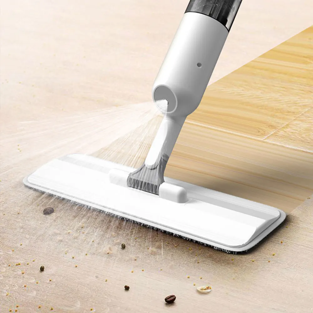 

Water Jet Sweeper Floor Cleaner Carbon Fiber Dust Cloth Wipes 360 Rotating Rod 350ml Water Absorption