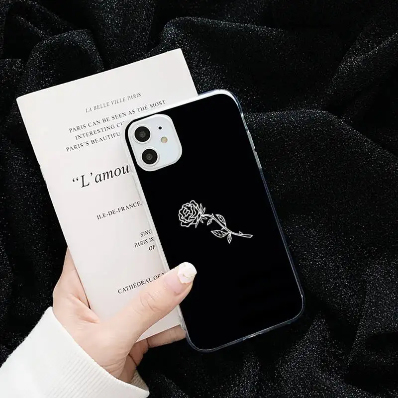 

love Simple lines fundas funda Phone Case Transparent soft For iphone 5 5s 5c se 6 6s 7 8 11 12 plus mini x xs xr pro max