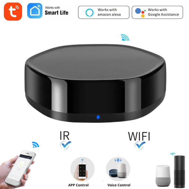 

Tuya Smart Remote Wi-Fi + ИК-пульт дистанционного управления для умного дома Автоматизация голосового управления работа с Alexa Google Home App Control