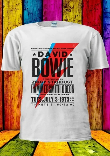 

Bowie Hammersmith 1973 David T-shirt Vest Tank Top Men Women Unisex 2274