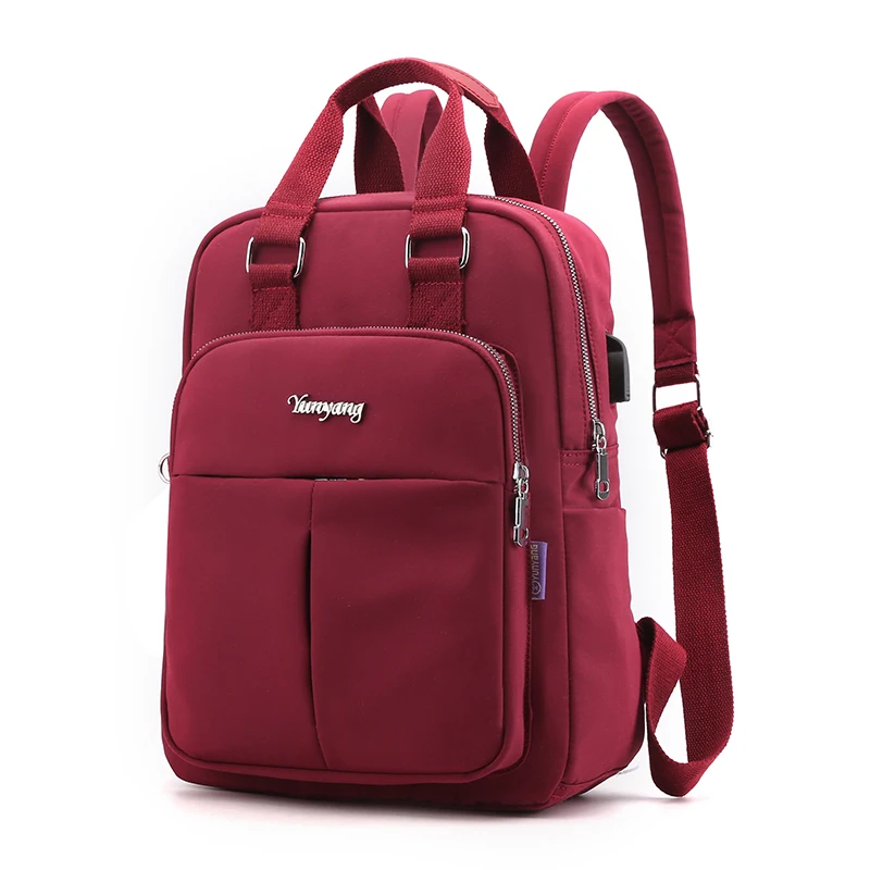 Solid Ladies Backpacks Large Capacity Multi-pocket Women Backpack Fashion Brand School Bag For Teeanger Girls 2021 | Багаж и сумки