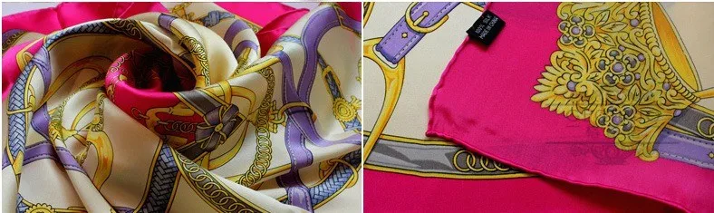 Продукция для женщин большой размер Шелковый квадратный шарф платок хиджаб