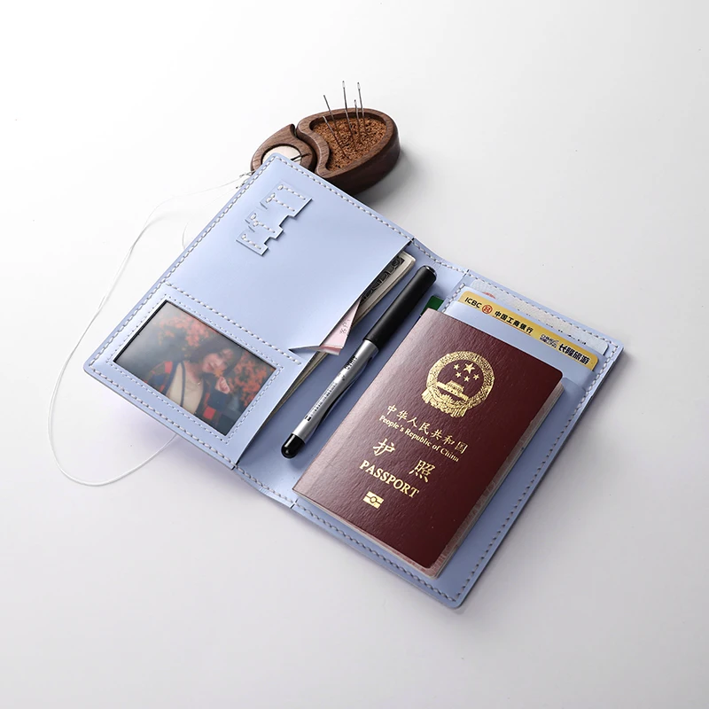 Кожаный бумажник материал сумка кожаный держатель для паспорта защита Diy