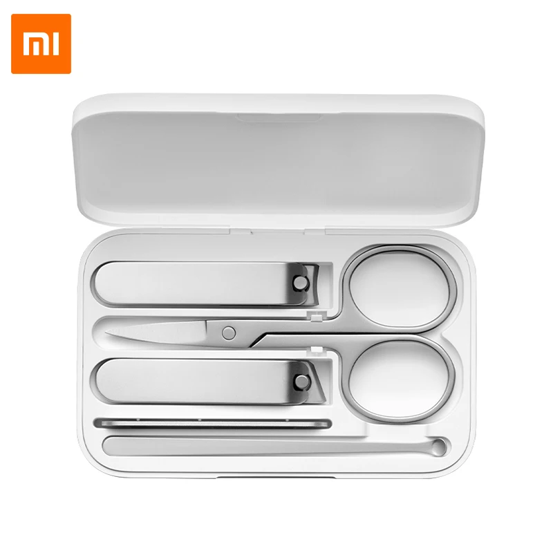 

Xiaomi Mijia 5PCS Stainless Steel Household Nail Clippers Set Nail File Earpick Cuticle Scissors Manicure Beauty Bathroom Kit