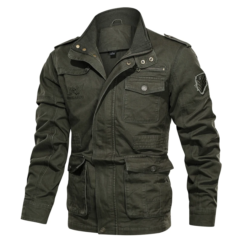 Men Autumn Winter Military Jacket Army Bomber High Quality Jackets Male Fashion Casual Cargo Coat Multi-pocket Big Size clothing | Мужская