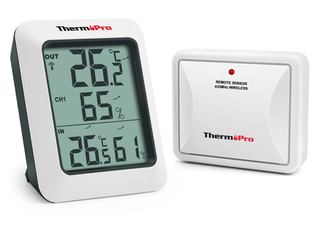 ThermoPro TP60S 60 м беспроводной цифровой гигрометр Крытый Открытый термометр Влажность монитор метеостанция