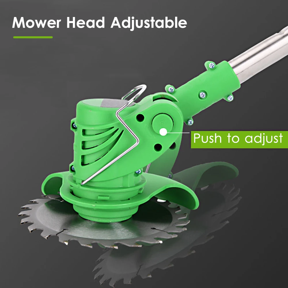 

24V Lithium Electric Weeder 650W High Power Rechargeable Cordless Lawn Mower Weeding Machine Stretchable Hand-push Grass Trimmer