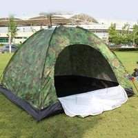 single layer camouflage tent portable waterproof anti uv large patchwork tent for outdoors 4 people camping hiking beach fishing