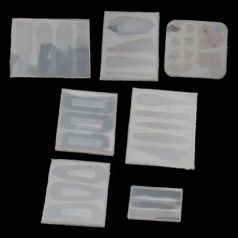 

7Pcs DIY Hair Pins Jewelry Casting Mold Hair Clip Silicone Molds Jewelry Tools A2UA