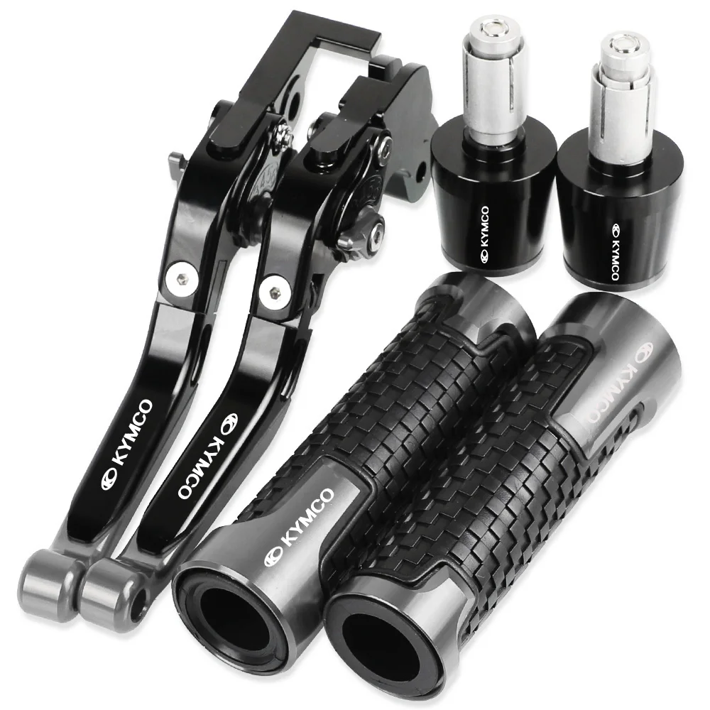 

Motorcycle Aluminum Adjustable Brake Clutch Levers Handlebar Hand Grips ends For YAMAHA KYMCO DOWNTOWN 125 200 300 350 ALLYEARE