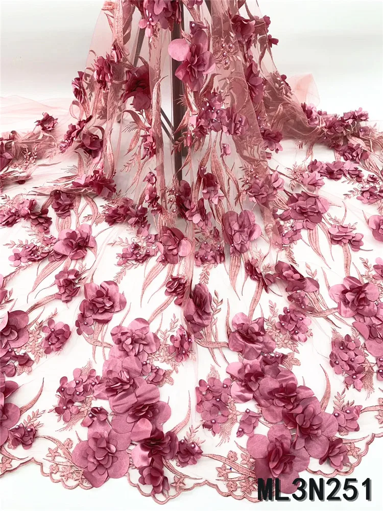 Красивый цветок африканская Кружевная аппликация французская кружевная ткань