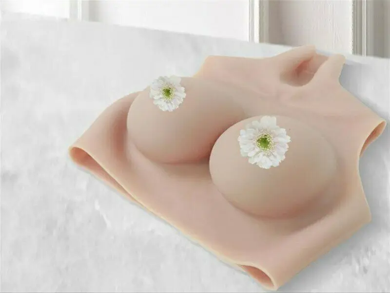 Full Silicone Breast Forms D Cup Boobs Sleeveless Body Shaper for Transgender and Crossdresser and Women with Chest Resection