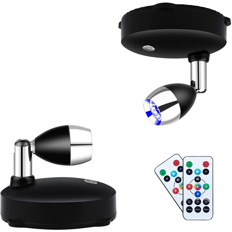 

Беспроводной Точечный светильник на батарейках, Диммируемый Светодиодный точечный светильник с дистанционным вращением, настсветильник л...