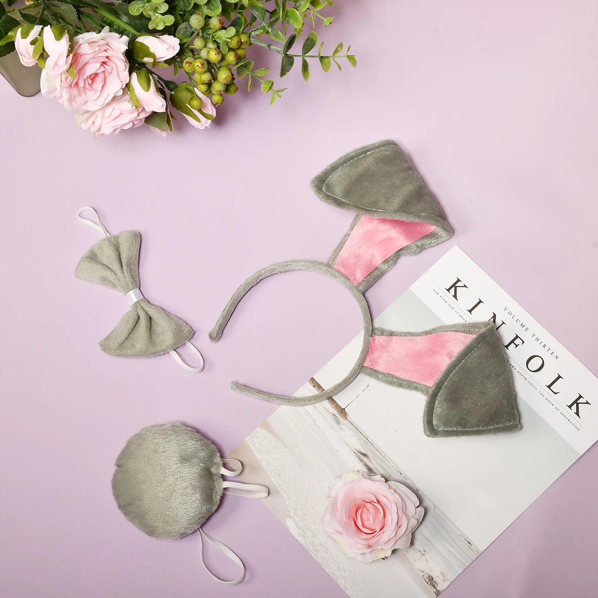 Женский ободок с заячьими ушами и хвостом для косплея девочек женщин | Игрушки