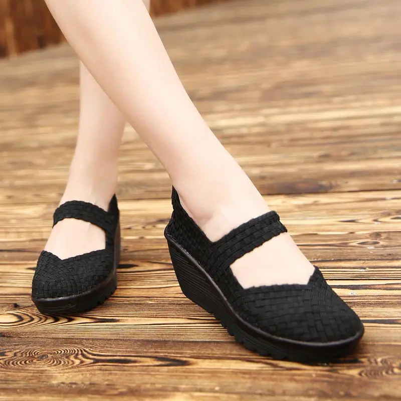 Женские кроссовки без шнуровки размера плюс для бега спортивная обувь женщин