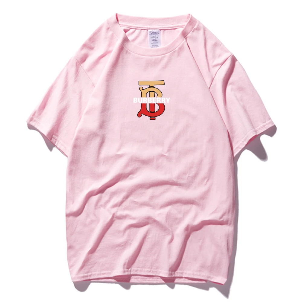 

New fashion round neck couple short sleeve shirt men and women T-shirt printing T-shirt Package mail