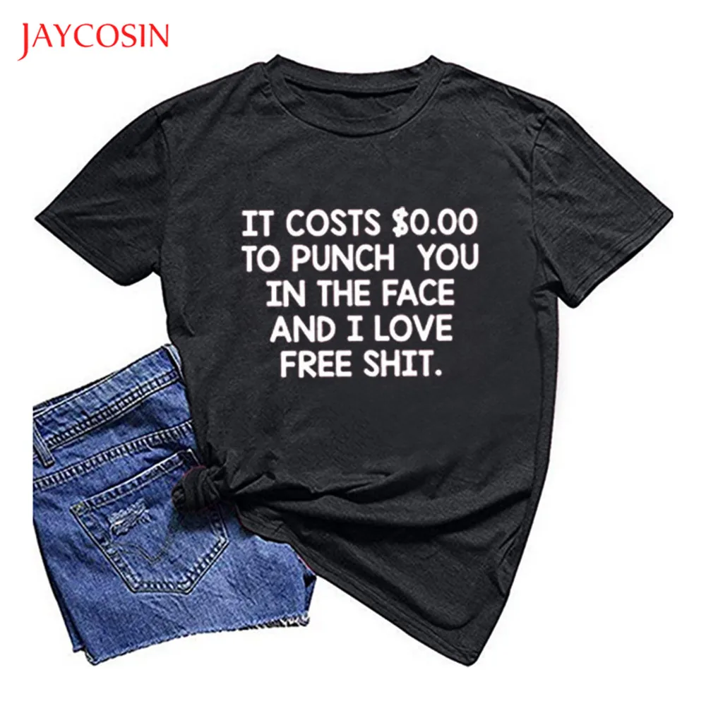 Женская футболка Jaycosin модная женская с надписью стоит $0 00 летняя хлопковая