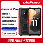 Ulefone Armor 8 Pro прочный защищенный смартфон Android 11 8 ГБ6 ГБ + 128 Гб NFCip68IP69K смартфон 5580mAh Водонепроницаемый мобильный телефон Глобальная версия