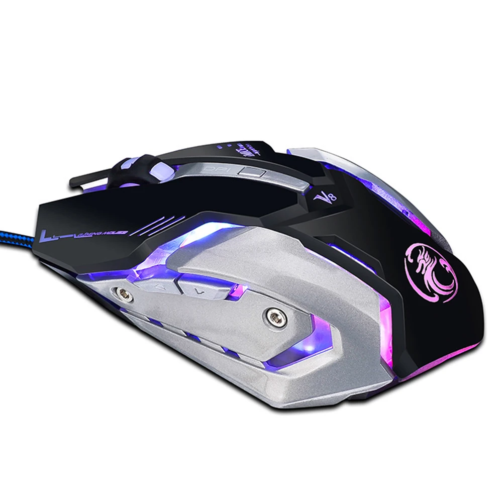 iMICE V8 Ergonomic gaming mouse 12000DPI 12000FPS 7-button RGB backlit optical with fire key suitable for FPS gamers | Компьютеры и