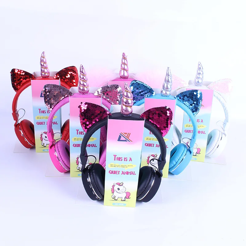 Детская одежда с надписью Unicorns наушники Беспроводной Bluetooth гарнитура стерео
