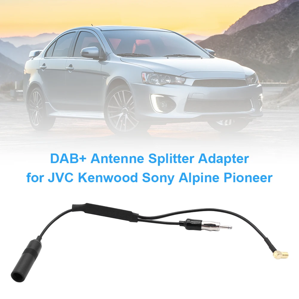 

DAB + Antenna Splitter Adapter with Amplifier Easily Installation Personal Car Elements for Sony JVC Kenwood Car Radio