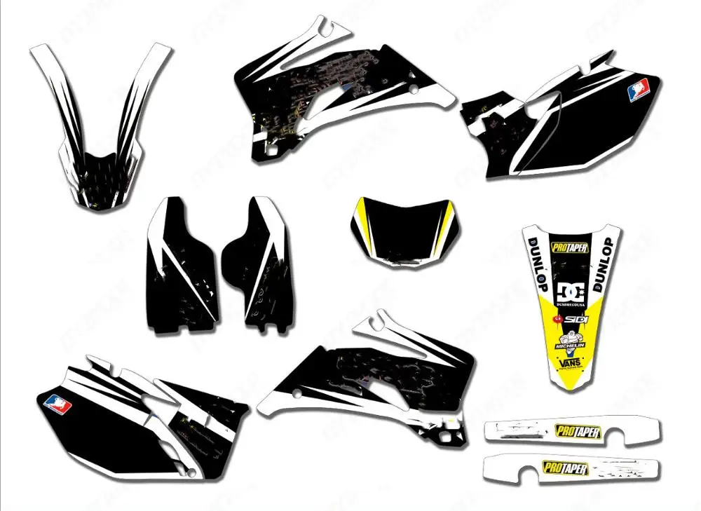 Для Yamaha 250 450 WRF 2005-2006 Бесплатные Индивидуальные графические наклейки Наборы