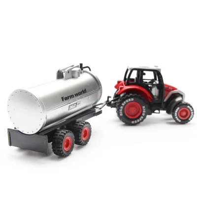 2019 Новый игрушечный водитель трактора из сплава прицеп-цистерна для возврата
