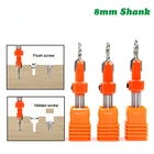 Сверло для фрезы по дереву, из быстрорежущей стали, хвостовик 8 мм, 1 шт.