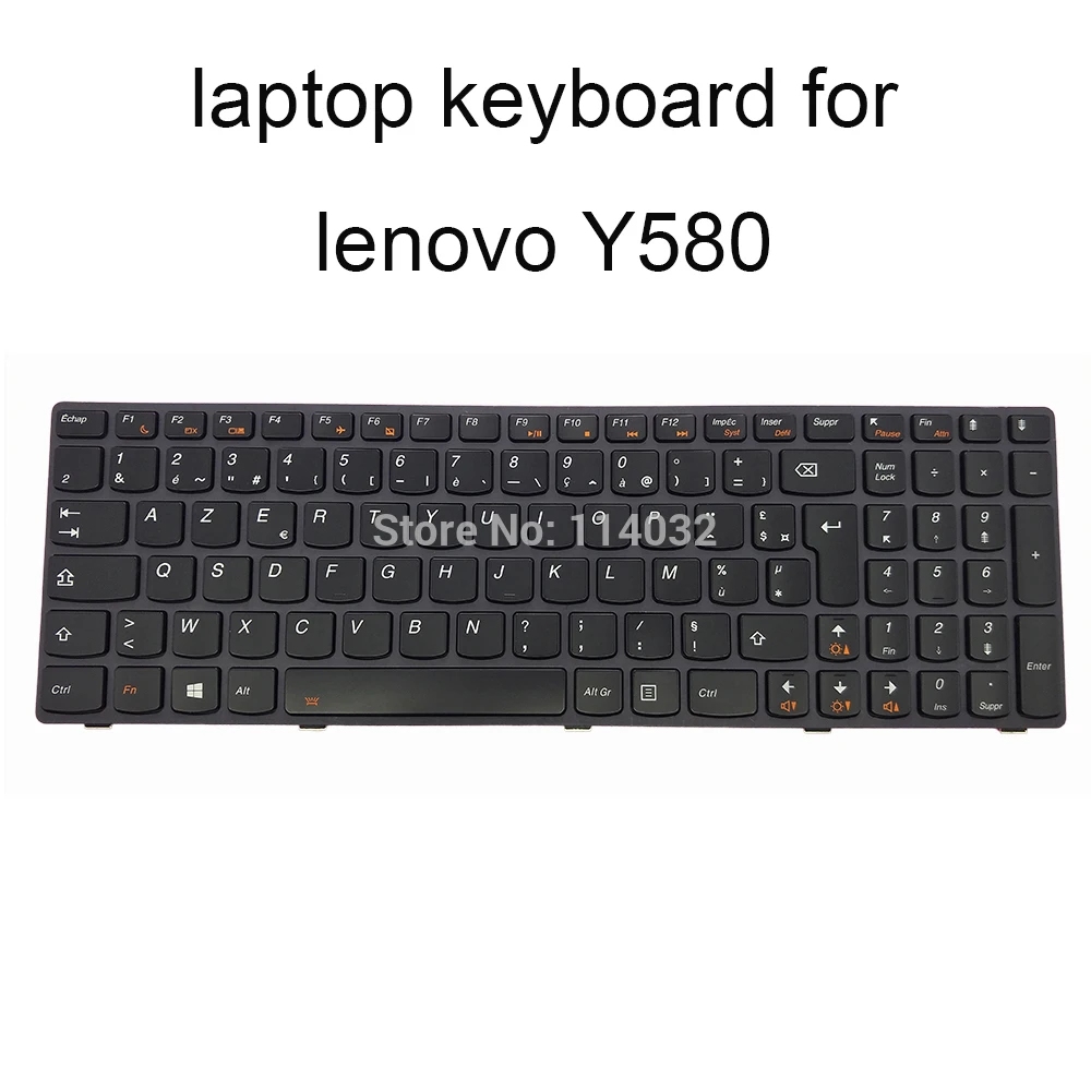 

Клавиатура с подсветкой для lenovo Y580, Y590, Y580NT, y510, Y510P, Y570, FR, французский, черный, для ноутбука KB, серая рамка, аксессуары, часть 25207389