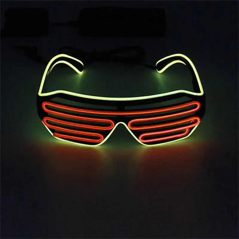 

Новые светодиодные очки, неоновые светящиеся очки, светящиеся рождественские очки на Хэллоуин 2022, аксессуары для создания атмосферы диджея