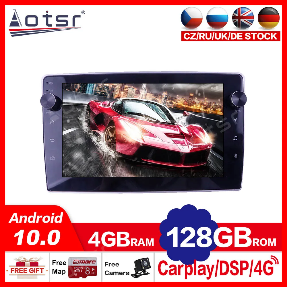 

Wireless 4+128G For Toyota verso 2006+ Android 10.0 GPS Car Multimedia Player Head Unit Audio Radio Navigtion Tape Recorder Wifi