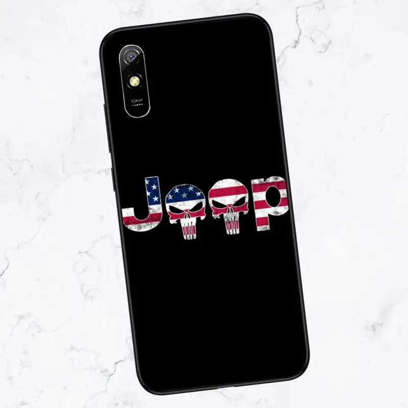 

American JEEP Car Phone Case For Xiaomi Redmi 4x 5 plus 6A 7 7A 8 mi8 8lite 9 note 4 5 7 8 pro