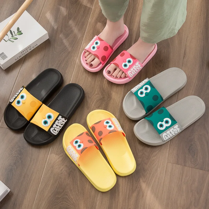 Summer Women's Slippers Mute Home Home Bath Bathroom Non-slip Indoor Couple Home Ins Stylish Mens Slippers Indoor