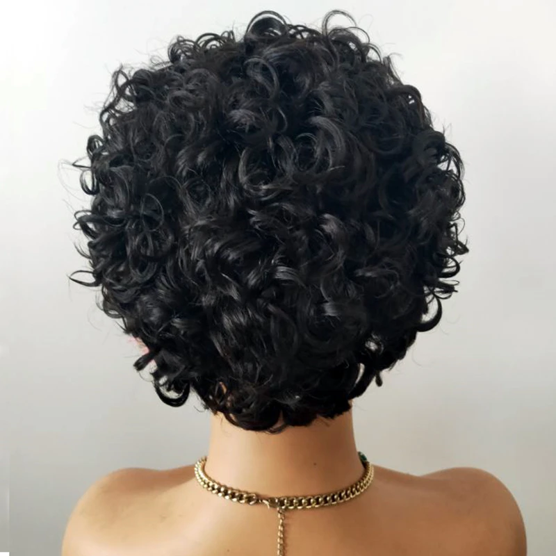 Choshim Short Bob Curly Wigs For Black Women 13x6 Brazilian Remy Hair Lace Front Human Pre Plucked Free Shipping | Шиньоны и парики