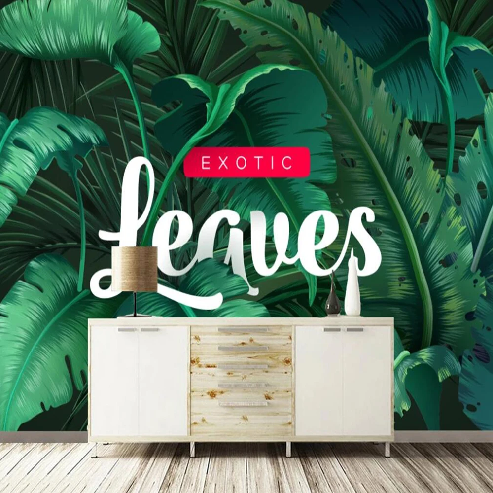 Milofi пользовательские 3D обои настенные растение из тропического леса банановых