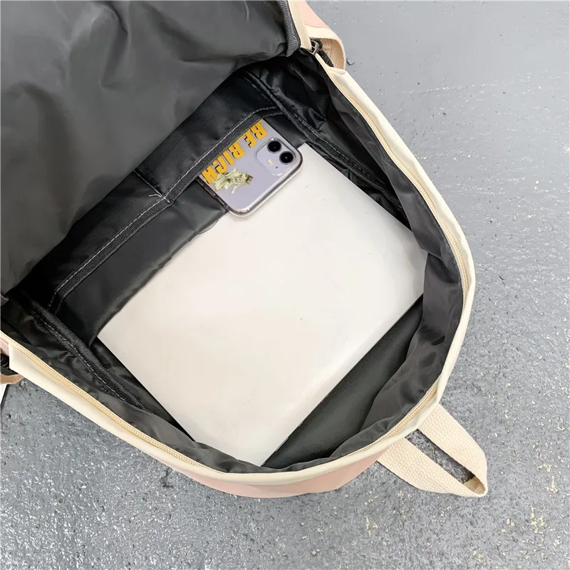 

DIFA Waterproof nylon Women Backpack Female Insert buckle student schoolbag for Teenage girls Large capacity leisure backpack