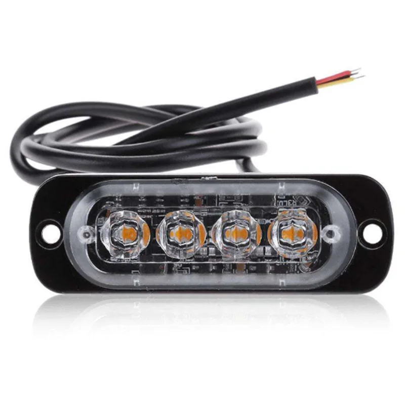 Белый/желтый свет грузовик/Грузовик 12 24 в боковой тонкий 4 светодиода