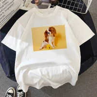women fashion t shirt summer cute dog and cat printed t shirt top summer graphic casual t shirt women new style white tees